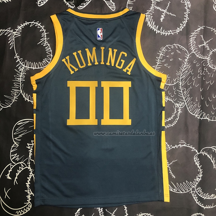Camiseta Golden State Warriors Jonathan Kuminga NO 00 Ciudad 2018-19 Azul